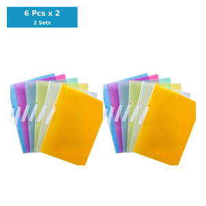 【Fireheart Warrior】 【6 Pcs】A4 Rotating File Folder Side Opening Swing Clip Document Organizer Waterproof PP 1-50 Sheets