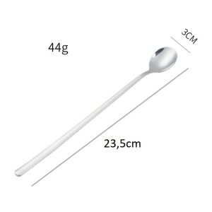 ( đá tròn 304 ) 1 muỗng cà phê trà bản tròn 3 cm cán dài Inox 304 - Thìa Đá Chanh-Sinh Tố - Inox 304 không hít nam châm