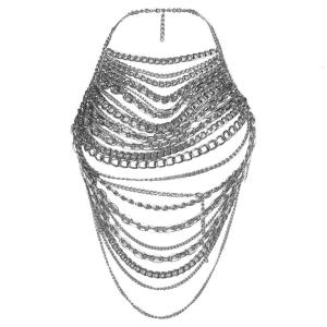 Có thể điều chỉnh chuỗi dây đeo trên người thời trang dải thắt eo phong cách cơ thể eo vân kim loại để tăng cường bất kỳ trang phục