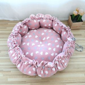 DEQIX Cloth Winter Cat Kennel Plush Soft Cat Pumpkin Nest Cat Basket Kennel Warm Cat Soft Bed Kitten