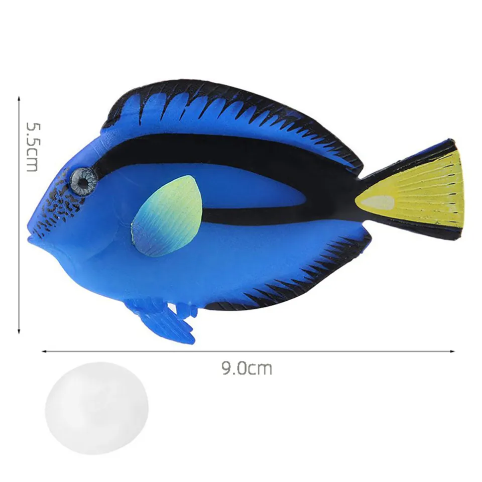 huanhuang® Simulation Fish Artificial Luminous Faux Clownfish Floating Fish  Tank Decor Supplies for Aquarium