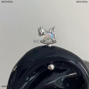 [COD] WEICHENG Sweet Rainbow Pony Stainless Steel Ear Bone Nail Cute Earrings For Women Body Puncture Accessories