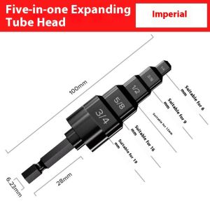 Copper Pipe Expander Tool 5In1 For AirCon Refrigerator Compressor Refrigerant Tubes Pipes Repair