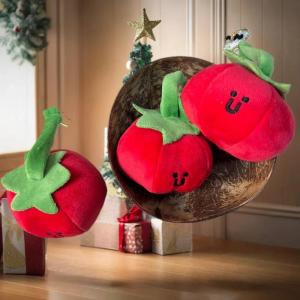 💥【Special price】💥UWO 1 2ชิ้นตุ๊กตามะเขือเทศผลไม้ตลกน่ารัก ตุ๊กตาของเล่นยัดไส้พวงกุญแจถุงแขวนตกแต่งเสน่ห์ของขวัญวันเกิดพวงกุญแจคู่รัก