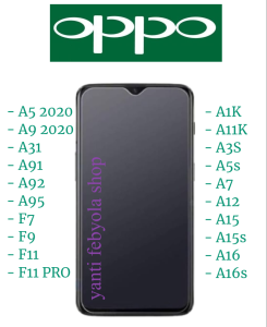 Anti Gores Kaca OPPO A1K / A11K / A3S / A5s / A7 / A12 / A15 / A15s / A16 / A16s / A5 2020 / A9 2020