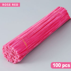 100pcs Colorful Dense Fuzzy Wire Pipe Cleaner Craft Flower DIY Handmade Bouquet Childrens Handmade