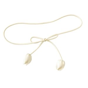 THANKSKY Hình tròn Dây thắt lưng hoa tulip Dài Da PU Dây thắt lưng hoa Trang trí Buộc chặt Thắt lưng váy thắt nút Váy nữ