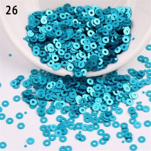 ALLLUCK 2000pcs 4mm Đồ trang sức tự làm Trang trí nội thất Sáng bóng lễ cưới Nghệ thuật làm móng Chỉnh trang Hạt mài Paillettes Paillette tròn Sequin lỏng lẻo Phụ kiện may