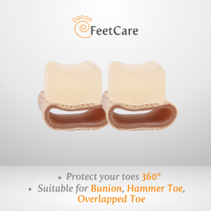 [1pair] FeetCare Toe Separator with Toe Sleeve | Bunion Corrector | Bunion Protector Sleeve | Fabric Grip
