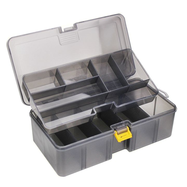 Double Layer Fish Accessories Box Large Capacity Fish Lure Tackle Boxes  Portable Multi Compartments for Fish Hook Lure Fake Bait