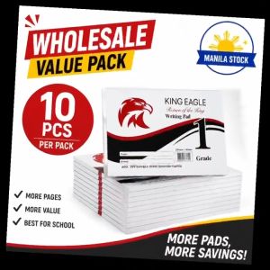 BELIEVE 10pcs King Eagle Writing Pad Grade 1 Grade 2 Grade 3 Grade 4 School Supplies 80 Pages Makapal Thick Paper Wholesale Bundle Pack for Elementary Students Back to School 2026 Requirement Murang Gamit sa Eskwela Ready Stock Manila