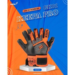 Găng tay thủ môn có xương bao tay thủ môn miễn phí in handstrap lên cổ găng tay iwin Keepa Pro GK01 có thể tháo lắp.