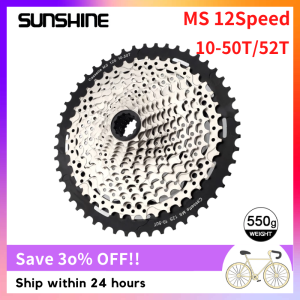 SUNSHINE 12 Speed MS Cassette 10-50T/52T MTB Sprocket for SHIMANO Micro Spline K7 12V For MS Hub Body M7100 M8100