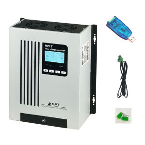 (48V 100A)SOLAFANS 48V 100A MPPT Solar Power Charge Controller 12V 24V DC150V PV 5500W with LCD Display Charging Status