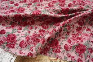 Red Rose Embossed Jacquard Yarn-dyed Fabric Sewing Handmade DIY Dress Clothing Bag Textile Material