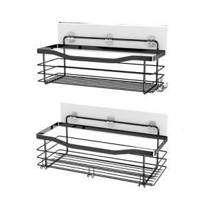 Practical Shower Holder Stainless Steel Adhesive Shelves for Bathroom Organization Rustproof and Space Efficient Design