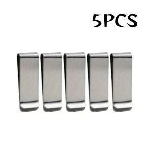 5/10Pcs Metal Money Clip for Cash Credit Card Holder Stainless Steel Slim Wallet Alternative Portable Business Bill Clip 5Pcs Set