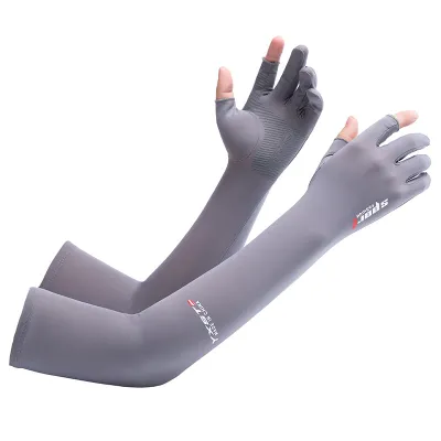 Ice Silk Gloves for Bike Motor Car Driving Men Women UV Protection Cool Arm Hands Cover Screen Touch Anti-skid Palm Cycling Motorcycle