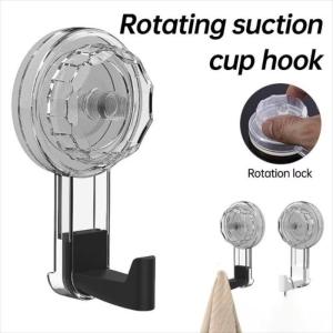 Household Suction Cup Hooks Self-adhesive Multifunctional Keys Clothes Hooks Wall Hanging Removable Rotating Towel Hook