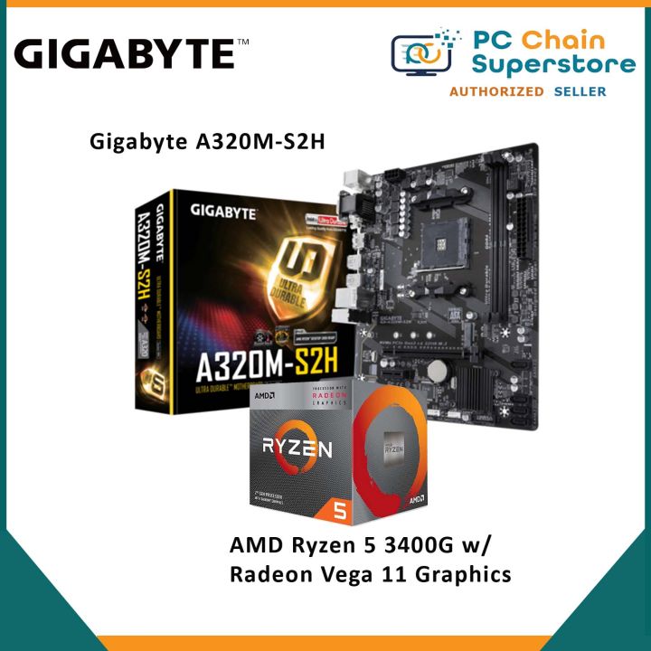 AMD Ryzen 3400G Processor w/ Radeon Vega 11 Graphics Gigabyte