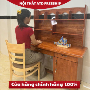 Bàn học gỗ thông tự nhiên đơn giản giá rẻ cho học sinh giao nhanh tphcm bình dương đồng nai