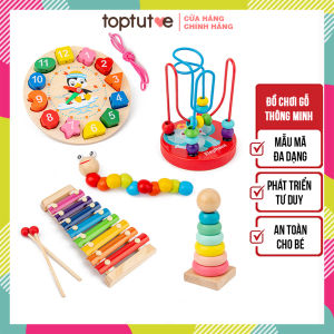 Đồ chơi gỗ thông minh cho bé phát triển tư duy toptutoe đồ chơi montessori an toàn cho bé