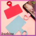 Kuzhina จี้เข็มกลัดโลหะยึดติดกับคลิปสายคล้องโทรศัพท์มือถือ,แผ่นป้ายติดแน่นสำหรับโทรศัพท์ป้องกันการสูญหายสายคล้องอเนกประสงค์การ์ดแบบยึดติด. 