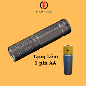 Đèn pin móc khóa đuôi nam châm Camplos đèn pin mini nhỏ gọn pin AA hoặc 14500 công tắc xoay công tắc xoay hợp kim nhôm