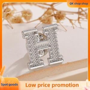 ✨QK shop✨ 2PCS Initial A To Z 26 Letters Pin Silver Color Fashion Metal Alphabet Women Men Suit Collar Lapel Brooch Pin Accessories