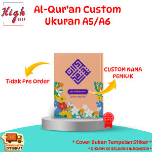 Al-Quran Free Tulis Nama di Cover Quran A5 A6 Bisa tambah foto & kata-kata di pembatas buku/sisipan