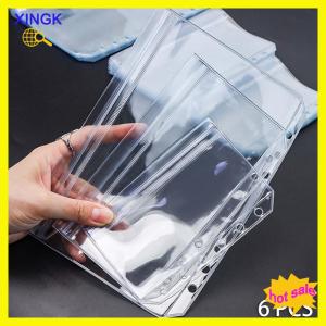 XINGK New 6PCS A5 A6 A7 6 Holes 3-layer Double-sided Binder Pockets Transparent Zipper Folders And Side Open Folders Waterproof PVC