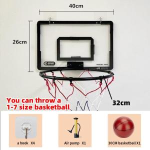 【COD】【Free Basketball & Pump】Bola 46*30cm Indoor Mini Basketball Hoop Backboard Ring Mini Basket Ball Ring Set For Play Kids Ball Toys Shatterproof Hanging Basketball Court Children Sports Toy Lifetime Basketball Hoop