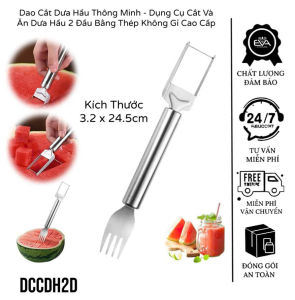 Dao Cắt Dưa Hấu - Kẹp Gắp Dưa Hấu Inox - Dụng Cụ Nhà Bếp Thông Minh - Dao Gọt Trái Cây Lấy Lõi Nhanh Chóng
