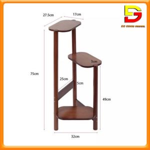 Giá Gỗ 3 Tầng Làm Bằng Gỗ Thông Đẹp Trang Trí Nhà Cửa Để Cây Cảnh Chậu Hoa DG-150