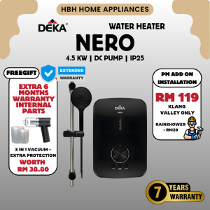 【DEKA NERO 】Instant Water Heater / Pemanas Air Segera / With Shower Set / Safety ELCB / 7 Year Warranty