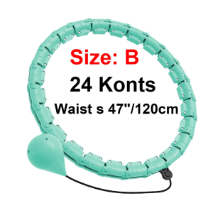 24 Sections Smart Hula Hoop Fitness Weight Loss Massage Hoola Hoops Detachable 360° Non Dropping Plus Size