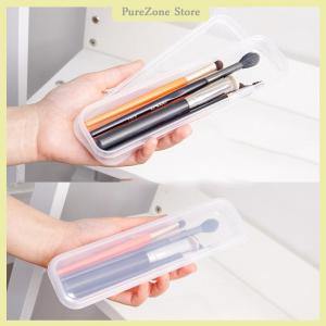 [PureZone] Trang Điểm Bàn Chải Tổ Chức Trong Suốt Với Bìa Lông Mày Bút Chì Hộp Xách Tay Phụ Nữ Mỹ Phẩm Lưu Trữ Organizer Trang Điểm Công Cụ