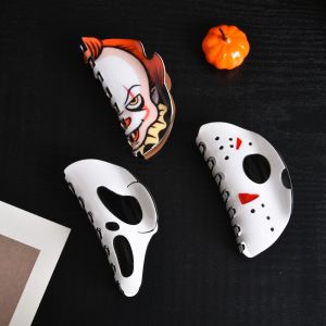 YOYO CHARMING กิ๊บติดผมฮาโลวี น ที่คาดผมฮาโลวีน halloween accessories โกธิค คลิปผมฮาโลวีน กรงเล็บกระโหลก กิ๊บติดผมรูปผี ปูหน้ากากขนาดใหญ่ตลก แฟชั่นสำหรับผู้หญิง เครื่องประดับผมเครื่องประดับ ที่หนีบผมหน้ากาก grimace สำหรับผู้หญิงผู้หญิง
