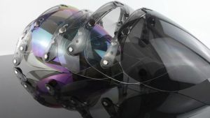 GloryStar Universal Wear-resistant Anti-scratch Motorcycle Helmet Lens 3-snap Flip Up Visor Shield Lens Windproof Retro Open Face Lens