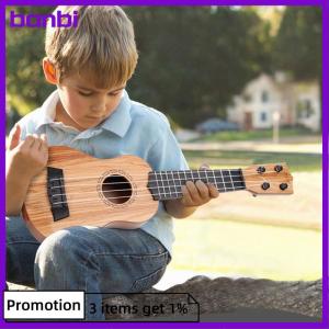 banbi 1Pcs Learning Educational Gifts 26 35cm Kids Guitar 4 Strings Musical Instrument With Paddles Simulating Yukrili Musical Toy