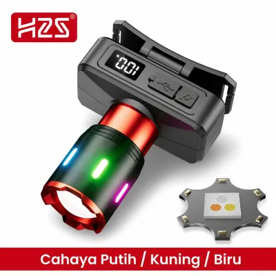 H2S Senter Kepala 3 Cahaya LED Laser 60w 3Light Pro