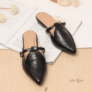 ZEMORA Meili Slip On Mules Sandal Wanita Hak 2 Cm