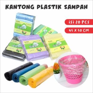 MYX Store isi 5 roll - Plastik kantong sampah roll gulung murah 45x50cm refill trash bag isi 20 lembar kantong pembuangan sampah MYX
