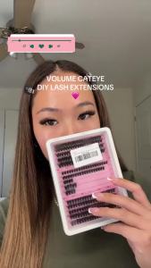 Bộ mi giả rời Volume Lash mi giả chùm dày mi giả rời 10-18mm bộ mi giả rời tự làm tại nhà của Focipeysa (300 miếng - 70P+80P+90P 10-18mm).