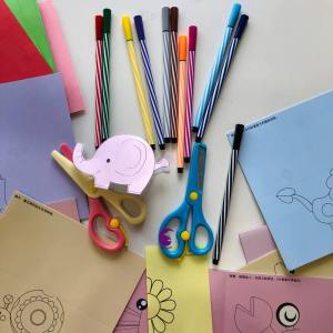 BRAINIUS Set menggunting dan melukis suitable for 4-9 years