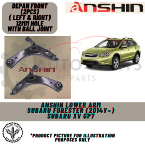 SUBARU XV GP7 (2012Y~2017Y) depan FRONT LOWER ARM (SET LEFT & RIGHT) -BRAND 100% ANSHIN
