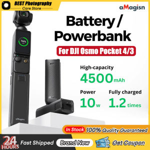 【STOCK】aMagisn Battery Handle for DJI Osmo Pocket4/3 4500mAh Handheld Power Bank Charging Hand Grip Accessories