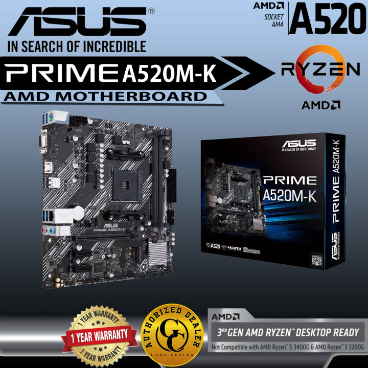 Asus Ryzen 3200g A520 AMD Ryzen 3200G ASUS PRIME A520M-A II/CSM