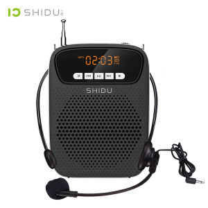 SHIDU Bluetooth Bộ Khuếch Đại Giọng Nói Loa phóng thanh Di Động Có Thể Sạc Lại S278 15W Kèm Micro Có Dây Loa Đài FM Mic Ghi Âm AUX Loa Cho Giáo Viên Và Hướng Dẫn Viên Loa