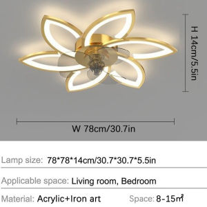 [SG Ready Stock] Ceiling Fan with Light & Remote | 6-Speed Quiet Wind | LED Fan Light for Bedroom/Living Room